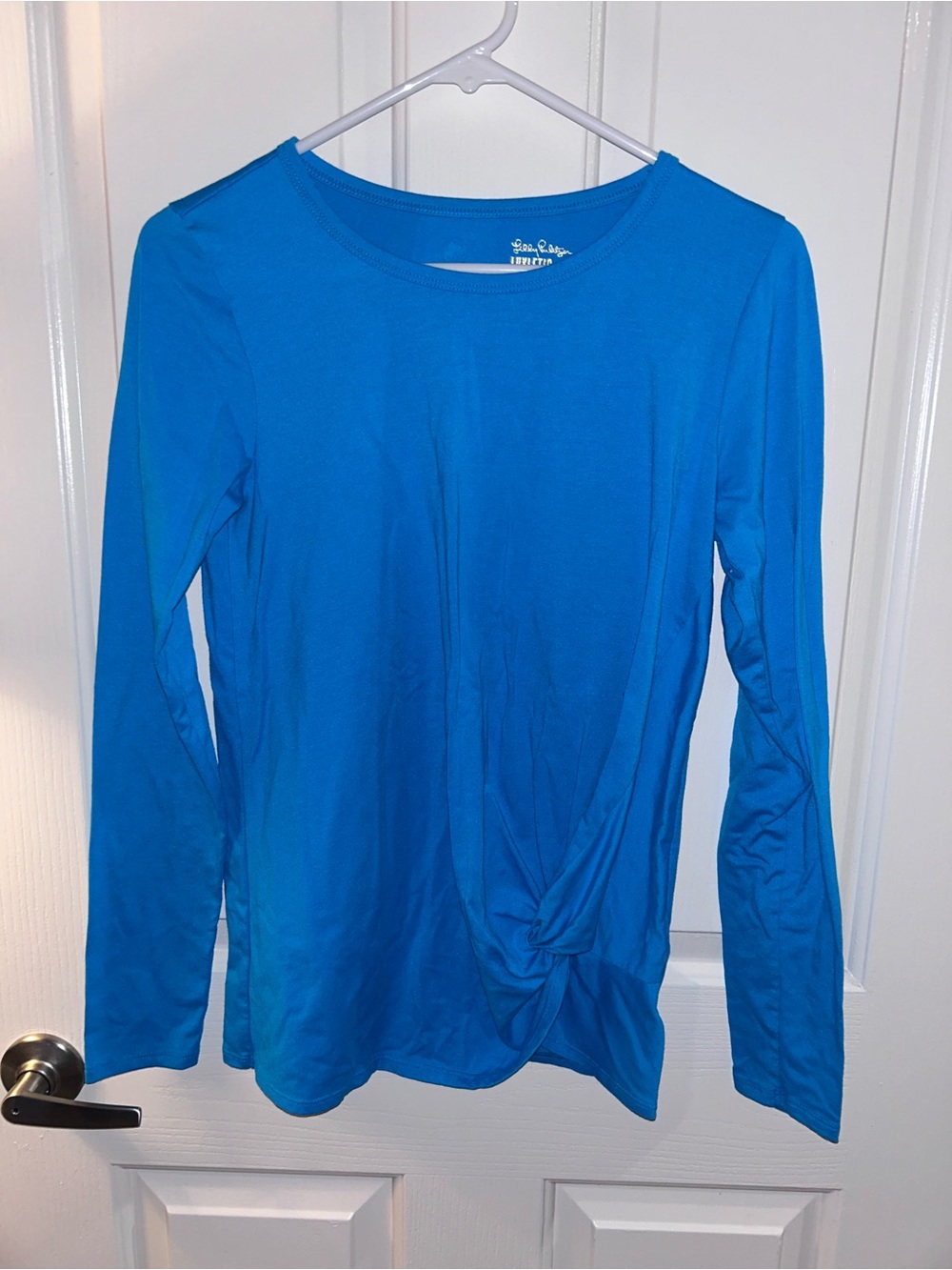 Lilly Pulitzer Blue Long Sleeve Twist Front T-Shirt